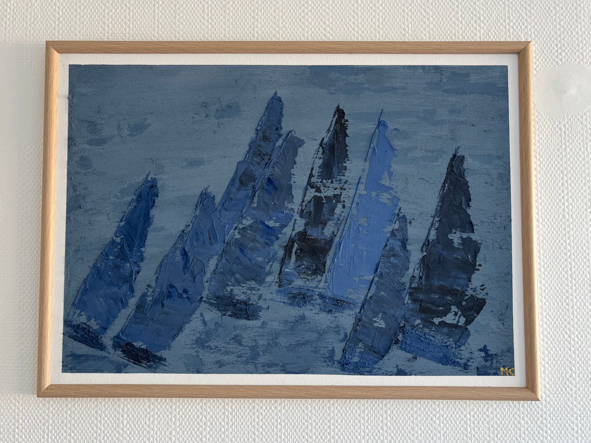 Voiles dans la brume- 50cmx70cm