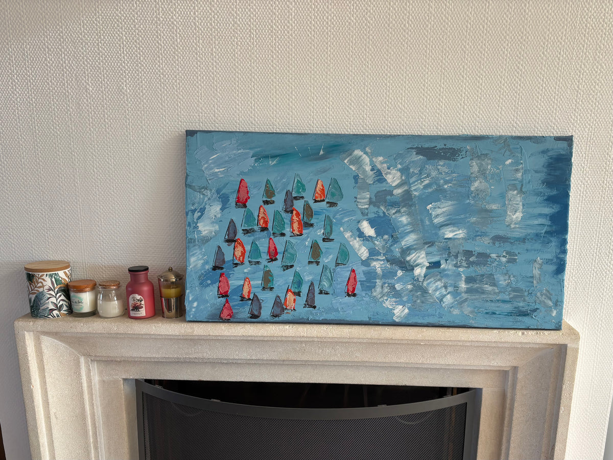 Les voiles - 40cmx80cm