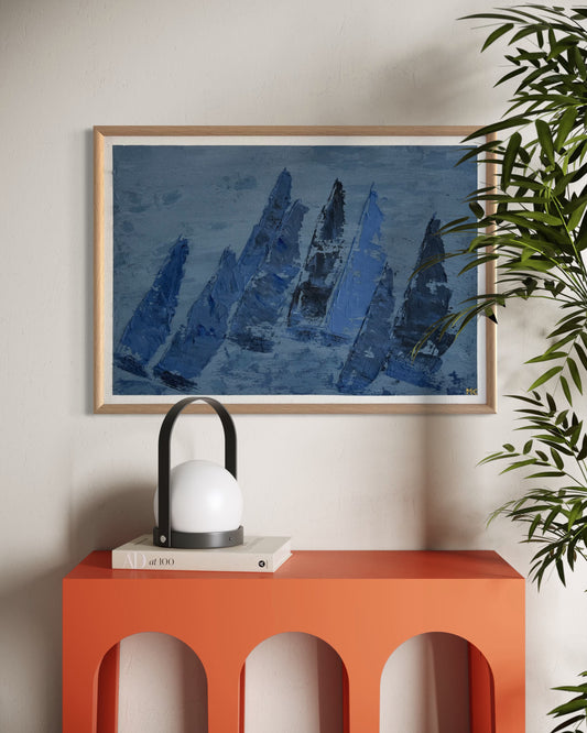 Voiles dans la brume- 50cmx70cm