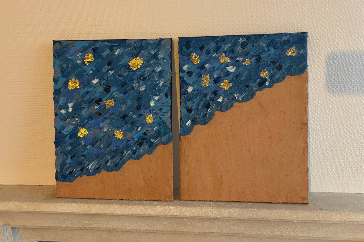 Les étoiles de la mer - Diptyque - 30cmx40cm x 2
