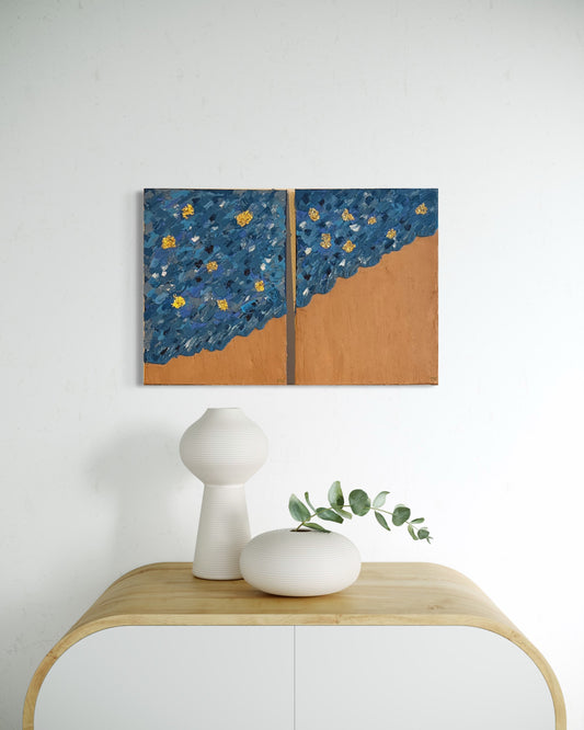 Les étoiles de la mer - Diptyque - 30cmx40cm x 2