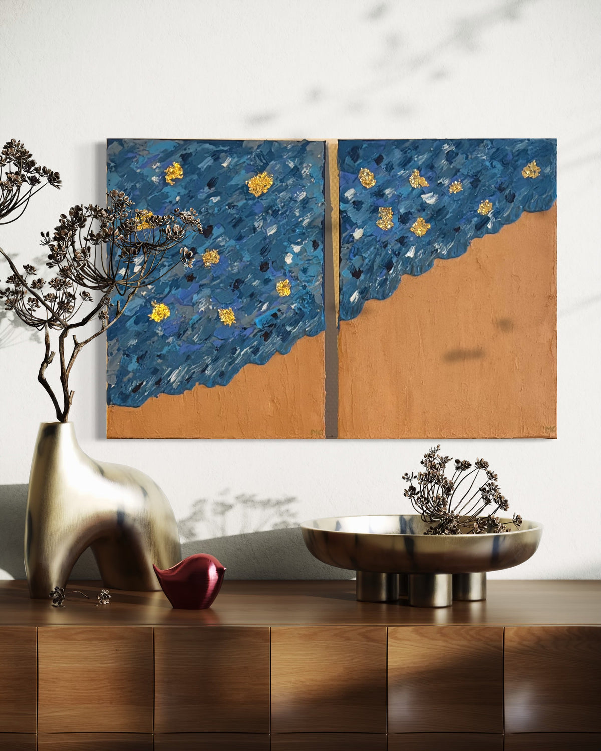 Les étoiles de la mer - Diptyque - 30cmx40cm x 2