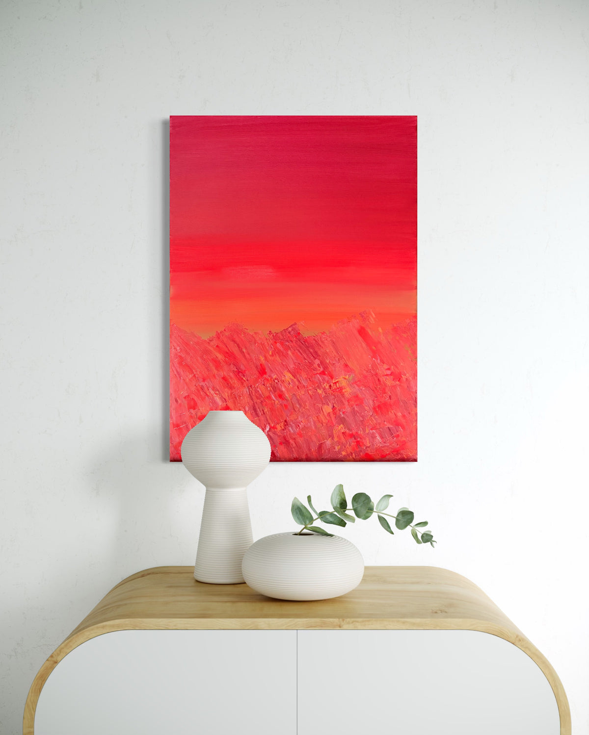 Coucher de soleil rouge - 70cmx50cm