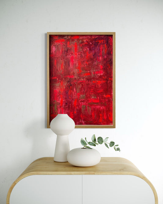 Tempête rouge - 70cmx50cm