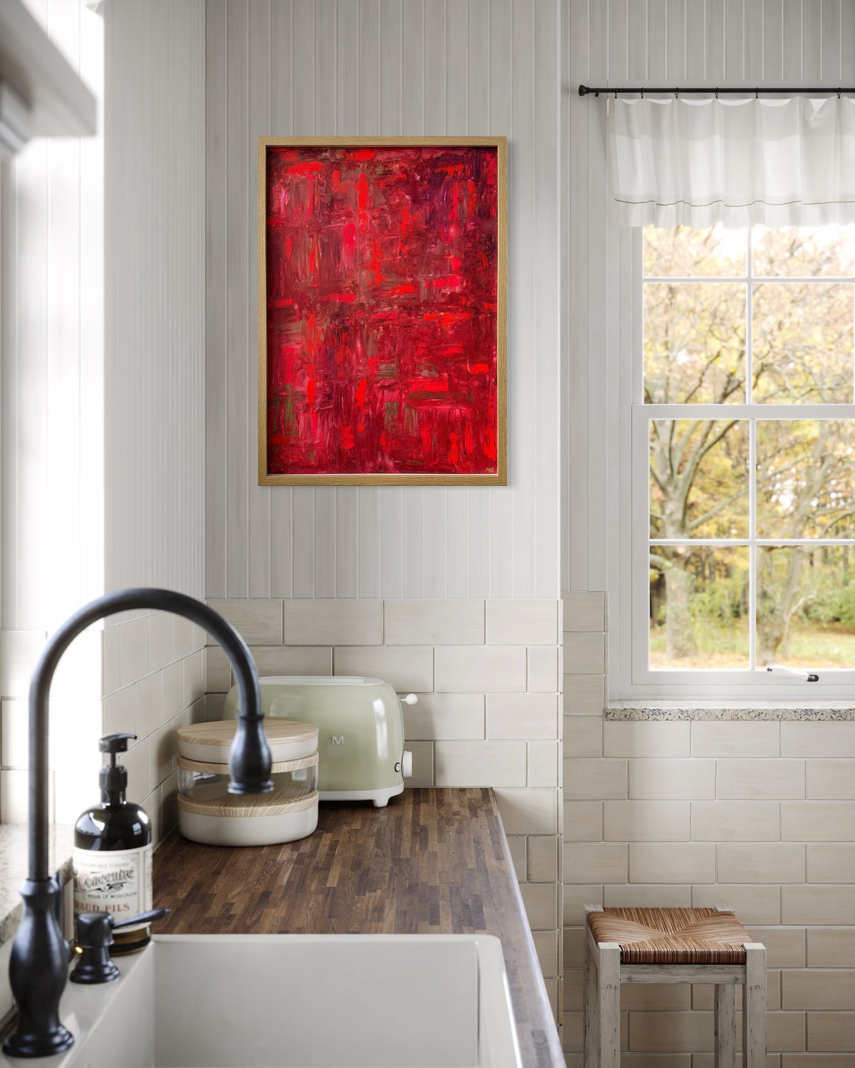 Tempête rouge - 70cmx50cm