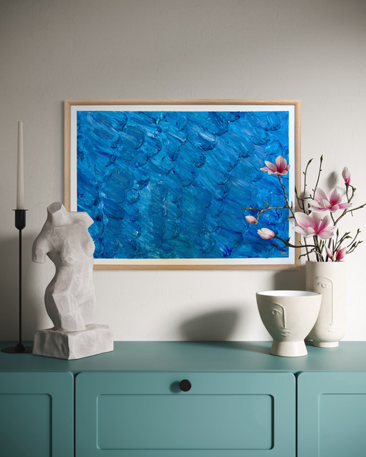 Le courant des vagues - 50cmx70cm