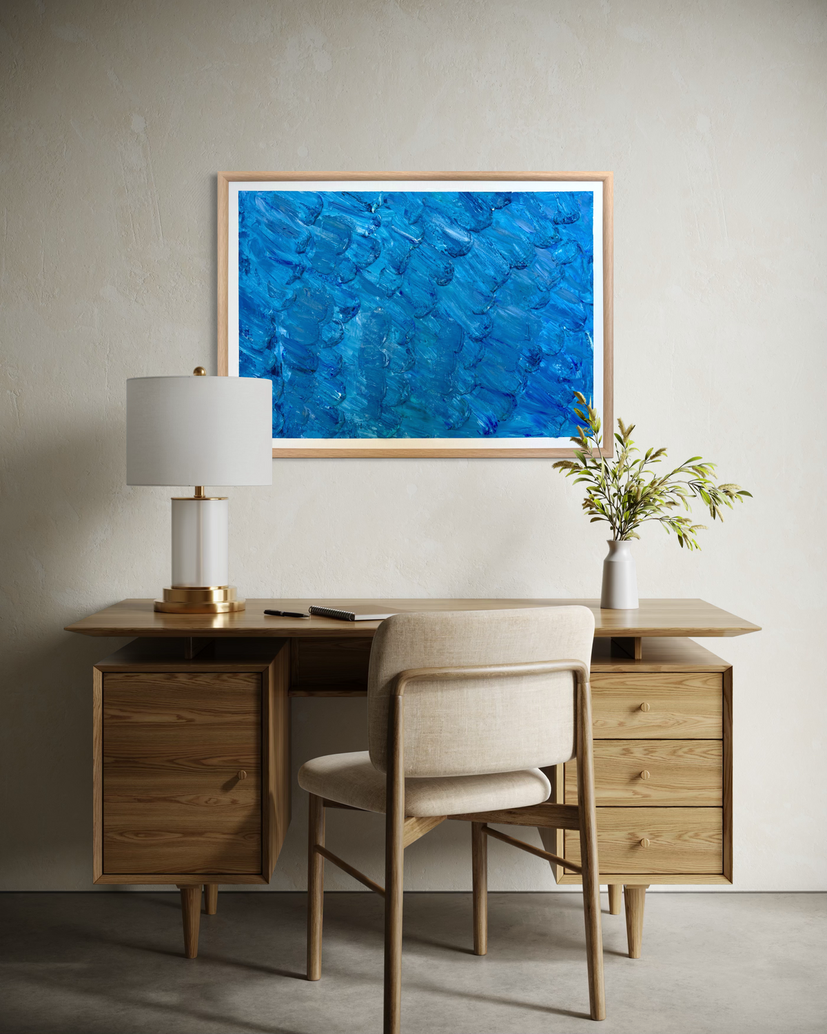 Le courant des vagues - 50cmx70cm