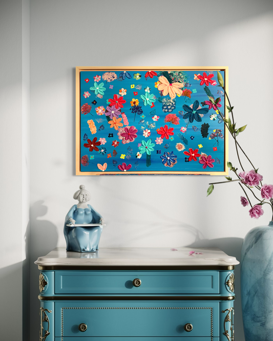 Fête bleue - 50x70