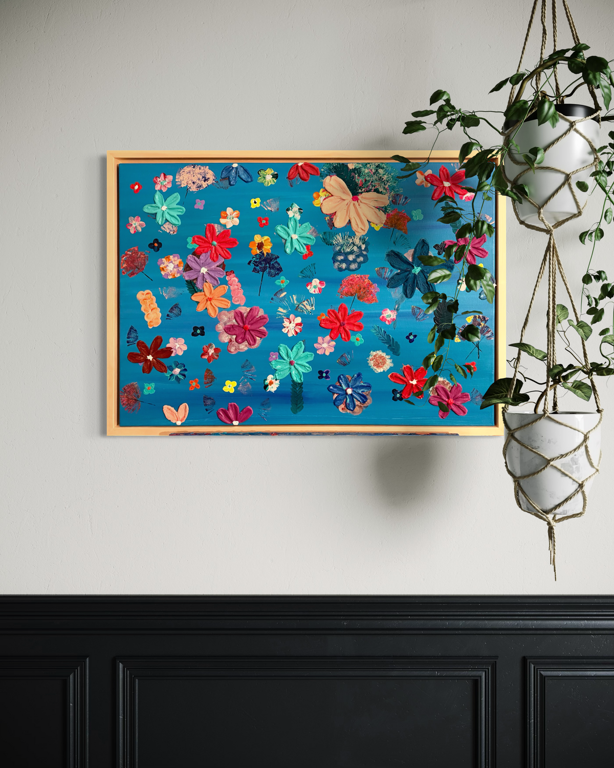 Fête bleue - 50x70