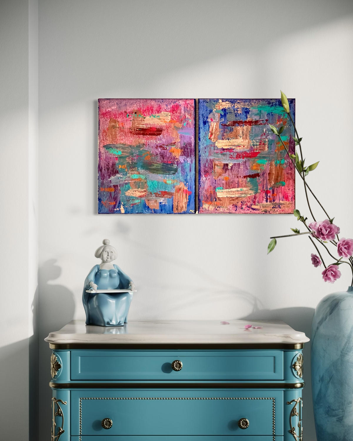 Horizon en fusion - 33cm x 41cm x 2