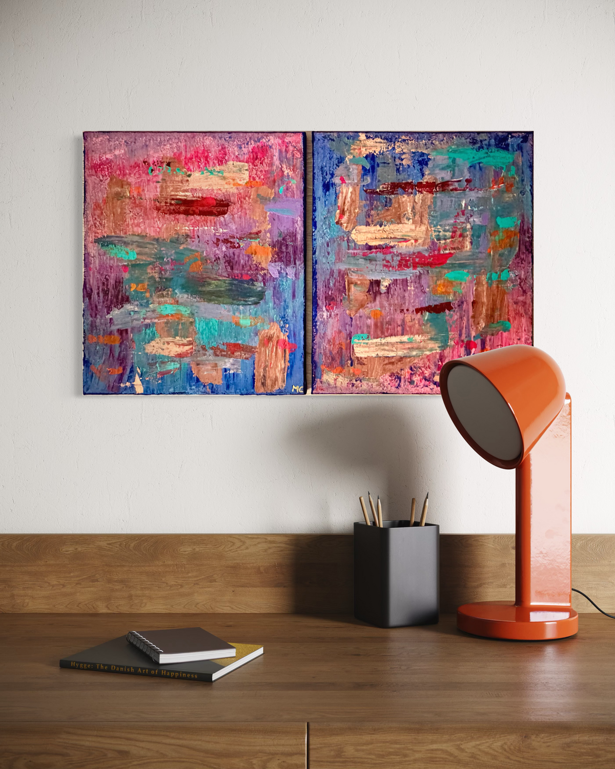 Horizon en fusion - 33cm x 41cm x 2